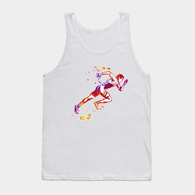 Track Runner Sprinter Sprinting - 02 Tank Top by SPJE Illustration Photography